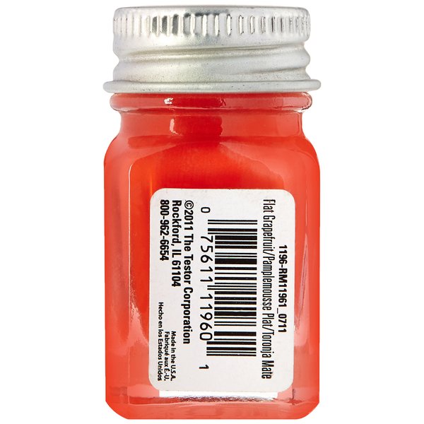 Testors Enamel Paint Open Stock .25oz-Grapefruit Flat