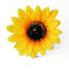 3PCS Yellow Hawaii Style Sunflower Hairpins Alligator Clips Hair Accessories for Party Beach Vacation Women Lady Girls (3.9 inch)
