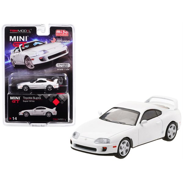 Toyota Supra (JZA80) LHD (Left Hand Drive) Super White Limited Edition to 4,800 Pieces Worldwide 1/64 Diecast Car by True Scale Miniatures MGT00014
