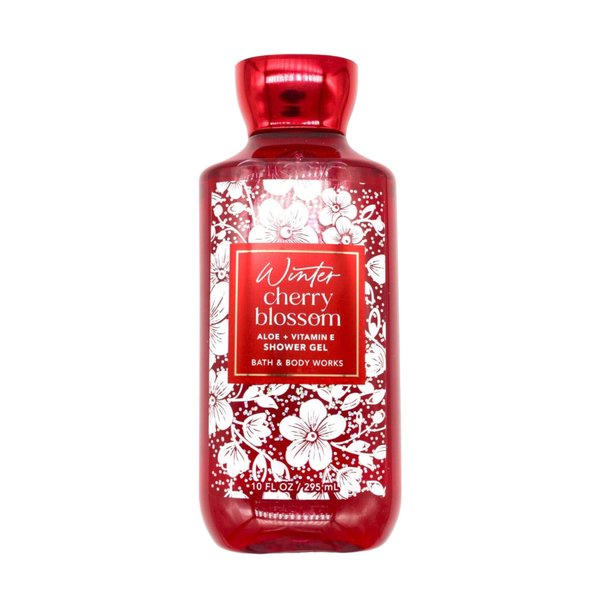 Bath & Body Works Signature Collection Shower Gel For Women 10 Fl Oz (Winter Cherry Blossom)
