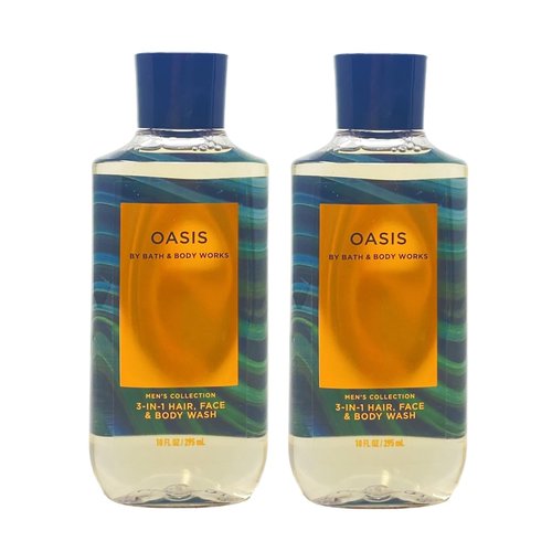 Bath and Body Work Men's Collection OASIS 2 Pack 3-in-1 Hair, Face & Body Wash Bundle - 10 fl oz / 295 mL each
