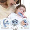 duludulu 4 Pack Silicone Teething Toys, Ring Teethers for Babies 0-6 6-12 Months Newborn Baby Teether Baby Teething Toys Relief Soothe Baby's Gums Infant Toys Gifts Baby Boys Girls Blue Green