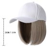 UU BEN Women's Short Bob Wigs Baseball Cap with Hair Girls Wig Hats Straight Hair Wavy Natural grey