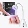 beautilux Gooseneck UV Lamp for Nails, Hands Free LED UV Nail Lamp with Smart Sensor, Rechargeable Quick Dry Rotatable Flash Cure Light for Acrylic Nail