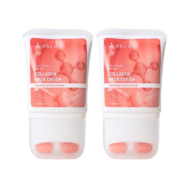 ABERA Loka Neck Cream with Aloe Extract & Hydrating Formula, Moisturizing Neck Cream with Nano Collagen, Daily Skincare for Soft & Smooth Skin (1.76 Fl Oz) (2 Boxes)