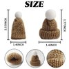 RONYOUNG 44PCS Mini Knitting Hats Christmas Mini Knitting Doll Hats Mini Wool Hat for Christmas Ornaments DIY Art and Craft