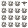 FINGERINSPIRE 16 PCS Rhinestone Brass Shank Buttons 11mm in Diameter Decorative Crystal Rhinestone Buttons Reusable Gunmetal Brass Flower Shape Embellishment for Sewing DIY Crafts Clothes Decoration