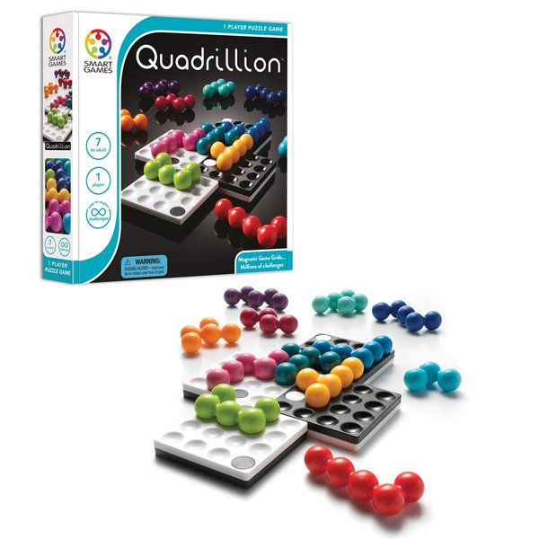 SmartGames Quadrillion Multi-Grid Magnetic Puzzle Game with Millions of Challenges for Ages 7 – Adult