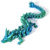 Jefuzh 3pcs 12in 3D Printed Crystal Dragon,3D Printed Flexible Articulated Dragon,Home Office Decor Executive Desk Toys for Autism/ADHD