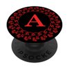 Cell Phone Pop Up Holder,Cute Red Rose Floral Letter A Black PopSockets PopGrip: Swappable Grip for Phones & Tablets