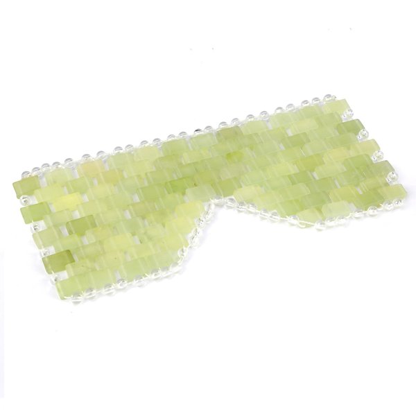 LazyGa Jade Eye Mask, Facial Cooling Mask with 100% Real Jade for Hot & Cold Therapy to Reduce Wrinkles, Puffiness, Migraines, and Anti-Aging