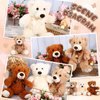 HyDren 6 Pcs Bears Bulk Stuffed Animal Small Bears Baby Shower Bears Plush Toys Employee Appreciation Easter Graduation Gifts(White, Brown, Beige, Long Plush)