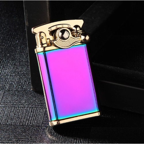 Retro Rocker Cigar Cigarette Jet Torch Refillable Butane Lighter in Rainbow