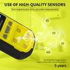 Upgraded 4 Gas Monitor Multi Gas Detector, Yfwsrecinoe Gas Leak Detector, Rechargeable 4 Gas Monitor Ex H2s Co O2 with LCD Multiple Indicator (Yellow)