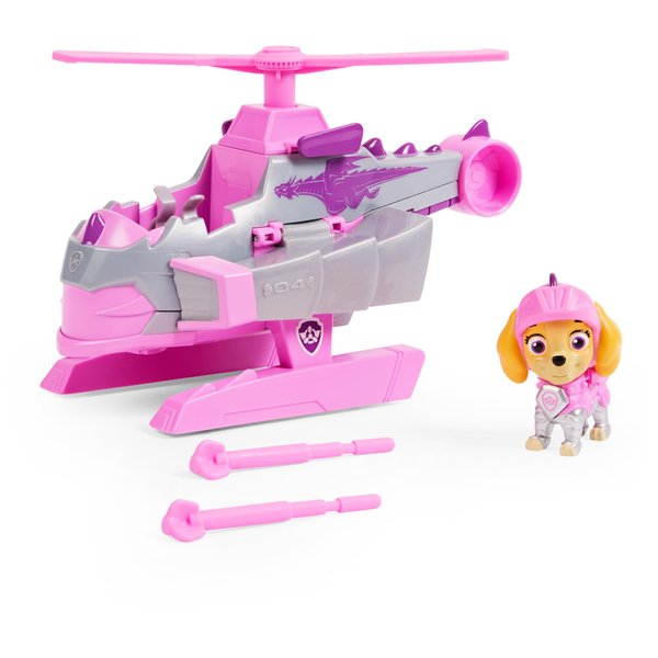 Paw Patrol, Rescue Knights Skye Transforming Toy Car with Collectible Action Figure, Kids Toys for Ages 3 and up