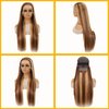 Durreley 22 Inch Ombre Lace Front Wigs Human Hair Pre Plucked,180% Density Glueless 4/27 Colored Honey Blonde Wig Human Hair,Highlight 13x6 HD Lace Front Wigs Human Hair for Black Women