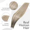 Full Shine Balayage Tape in Extensions Color 19/8/60 Grey And Blonde Tape in Hair Extensions Human Hair 16 Inch Straight Natural Hair Extensions 50 Gram 20 Pcs Double Sided Tape in Hair