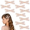 10 Pcs Pearl Bow Hair Clips Bow Pearls Hairpin Duckbill Hair Claw Clips Non-Slip Duckbill Clip Gold Metal Hair Clip Hair Accessories Headwear Styling Tools Elegant Cute Hair Clips for Girls and Women
