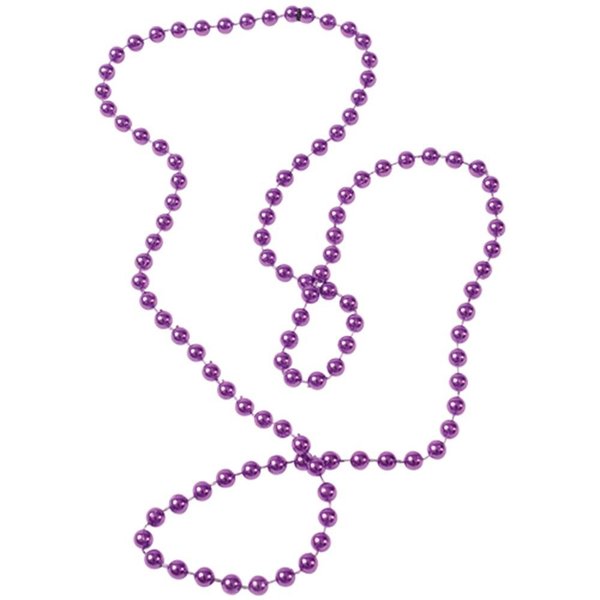 Dozen Metallic Bead Necklaces/Purple