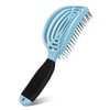 NuWay 4HAIR DoubleC U.S. Patented Double Curved Detangling Brush is Hair Dryer Safe (Sky Blue)