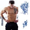 PADOUN Animal Temporary Tattoos - 12 Sheets of Semi-Permanent Waterproof Stickers Featuring Wolf, Tiger, Lion, and Dragon Designs, Long-Lasting for Men, Women, and Kids