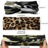 tiggell 6pcs Camo Leopard Headbands Elastic Bow Hairband Turban Twisted Head Wrap Knot Hair Accessories for Women Girls Running Sport Travel