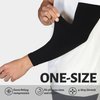 HEGCOIIE Arm Sleeves for Men and Women - 5 Pairs Sun Sleeves for Tattoo Cover Up and UV Protection for Works, Sports, Basketball, Golf, Football (Black)