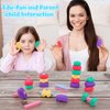 esycooying 40PCS Silicone Stacking Rocks Building Blocks, Sensory Toddler Learning Montessori Toys for 3 Year Old, Preschool Classroom Must Haves, Educational STEM Toys with Girls Boys Gifts