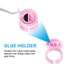 NXJ INFILILA Glue Rings, 100PCS Glue Rings for Eyelash Extensions, Disposable Lash Glue Rings for Eyelash Extension Supplies, Blossom Lash Glue Holder Rings for Lash Supplies