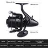 Sougayilang Spinning Fishing Reel 12+1BB Metal Body Smooth Carp Spinning Reels for Saltwater Freshwater Fishing-BE9000