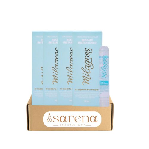 Isarena Beautyline´s 4 Pack Instant Hair Rescue Treatment - Tratamiento Capilar Rescate Instantaneo para cabellos Milagros [30ml] ideal para cabellos decolorados Hair Mask Treatment