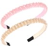 Jaciya Rhinestone Headband Crystal Beaded Headbands for Women Sparkly Fashion Head Band Girls Hair Accessories-Pink/Champagne