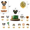 Mickey Safari First Birthday Party Supplies, Mickey Safari Happy Birthday Banner, Mickey Safari ONE Highchair Banner, Mickey Safari WILD ONE Cake Topper,10 Pcs Mickey Safari Cake Topper 12 Pcs Latex Balloons for Baby Boy Girl 1st Birthday Party Decoration