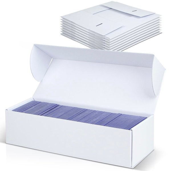 ULTRGEE Trading Card Storage Box - 8 Pack, Top Loader Boxes for TCG Holds 800 Cards, Cardboard Cards Case for Sports Cards with Dividers