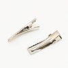 Chenkou Craft 50pcs Prong Hair Clips Alligator Hair Clip DIY Hair Jewelry Craft (Silver, 1 1/8"(28mm))