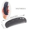 Sitronugras Ebony Wood Comb - Carved Craft Natural Black Sandalwood Hair Comb for Women - No Static Fine Tooth Comb with gift box (Birds and flowers)