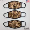 Cameleon Cover - Made in USA - Fashion Cheetah Face Mask Covering Washable Cotton Double Layer - 3 Pack (Cheetah Collection)