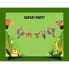 Jungle Safari Animals Party Decorations,Wild Animal Birthday Party Banner,Zoo Birthday Party Decorations,Animal Theme 1st Birthday Party Bunting Garland,Wild One Baby Shower Supplies,Woodland Animal Theme Decorations