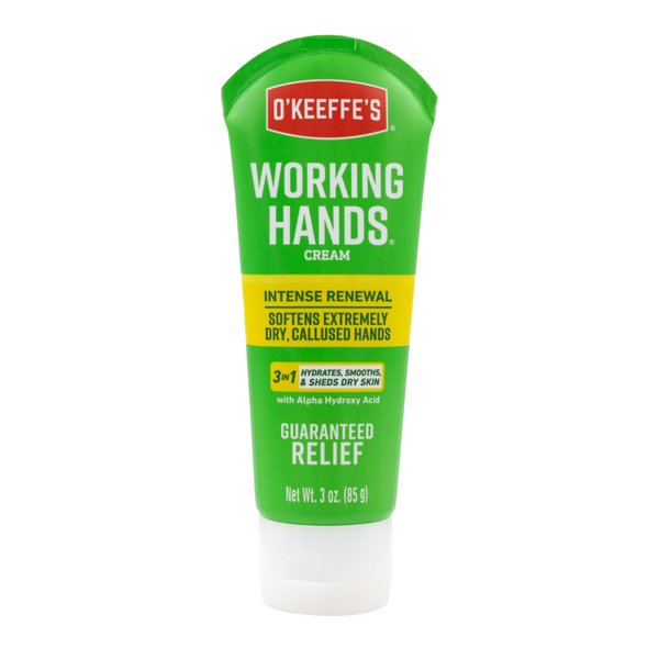 O'Keeffe's Working Hands Intense Renewal Hand Cream, 3oz Tube (Pack of 1) - Softens and Smooths Extremely Dry, Callused Hands
