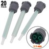PAGOW 20 Pcs Epoxy Mixing Nozzle Tip, Resin Mixer Adhesive Gun Nozzles for Mix, Gun Applicatior for 50ml/1.7oz AB Glue Cartridge Glue Gun(1:1Ratio)