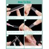480PCS Extra Long NO C Curve Nail Tips XL, 2 Packs Natural and Clear Nail Tips for Acrylic Nails Professional Set, 12 Sizes Straight Tapered Square Press on False Nail Tips for Nail Art Salon Home DIY