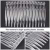 Lurrose Wedding Decor Plastic Comb 10pcs Clear Hair Combs Hair Clip Combs Plastic Bridal Wedding Veil Combs Fine Hair Styling Accessories for Women Girls Decorative Hair Combs Braided Wigs