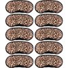 10 Pack Sleep Mask, Leopard Eye Masks Shade Cover for Sleeping, Shift Work, Naps, Travel Pouch Night Blindfold Airplane Relaxing Eyeshade Cover with Nose Pad for Men Women