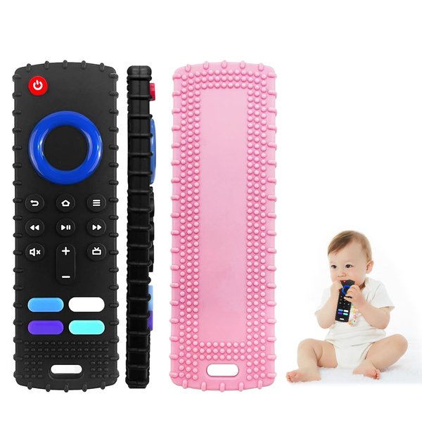 2 Pack Baby Infant Teething Toys for Babies 3-36 Months Remote Control Teether for Baby,1 Year Old Toys(Color06)
