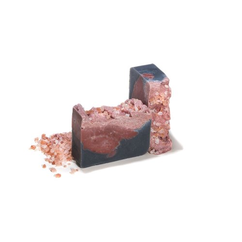 Bamboo Charcoal, Himalayan Pink Salt Soap Bar (4Oz) - Ideal for oily skin Handmade Soap, Essential Oils- Organic Natural by Falls River Soap Company