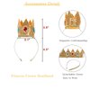 Long Blonde Princess Wig for Kids Girls, Golden Wavy Cosplay Wig + Crown Brooch Earrings Accessories + Wig Cap for Halloween Costume Cosplay