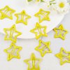 Metal Star Snap Hair Clips Yellow Cute Small Hair Barrettes Y2K Star Hair Clips Hair Access Non-slip Hollow for Kids Hairpin Lovely Star Headpieces for Everyday Fashion and Party 10PCS