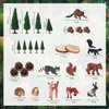 Sratte 26 Pcs Forest Animals Figures Playset,10 Animals Figures 9 Model Trees 3 Acorn 4 Pinecone Animal Figurines Diorama Supplies for Cake Toppers Gift Birthday Party Decor