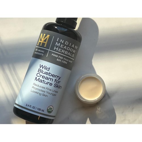 Indian Meadow Herbals Wild Blueberry Cream for Mature Skin (3.4oz) – Fine Line Face Cream Promotes Younger-Looking Skin - Deep Facial Moisturizer