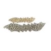 Generic Crystal gold or silver curvy crystal hair barrette clip bridal clip bridal (Primary color: Silver), 1 Count (Pack of 1)